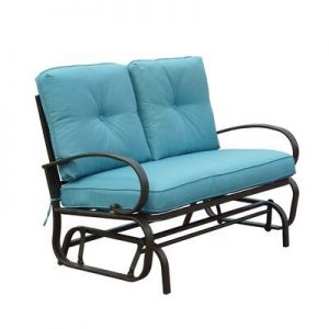 Charlton Home Kimberly Rocking Glider Bench with Cushions .