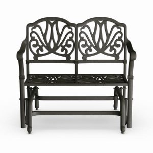 Shop Avalon Cast Aluminum Glider Bench with Seat Cushion by .