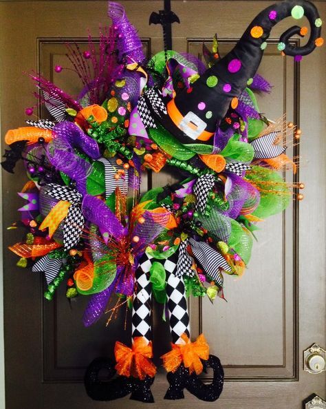 Cute DIY Witch Wreath Tutorials & Ideas For Halloween | Halloween .
