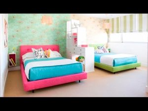 Cute Twin Bedroom Design with Double Bed for Girls Room - Room .