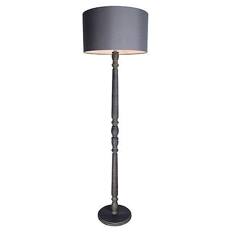 Home Collection Nolan Grey Wooden Floor Lamp | Debenhams | Wooden .