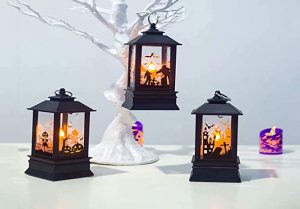 Amazon.com: Hallowmas Antiqued Copper Lantern 1PCS Electric .