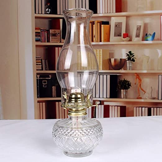 Amazon.com: CUIRUILIAN Retro Nostalgic Glass Kerosene Lamp, E27 .