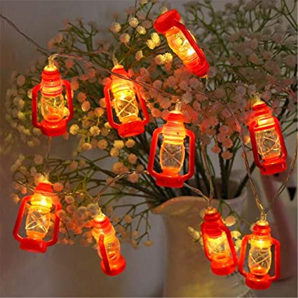 Amazon.com: BABIFIS Red Warm White Light Chinese Kerosene Lamp .