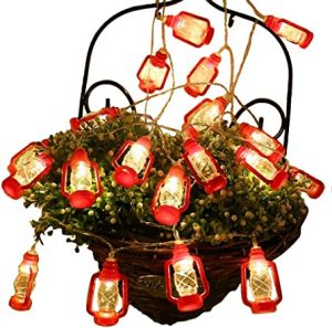 Amazon.com : AceList 20 LED Red Lantern Mini Kerosene String .