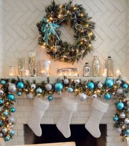 DIY Beach Inspired Holiday Decoration Ideas | Christmas mantle .