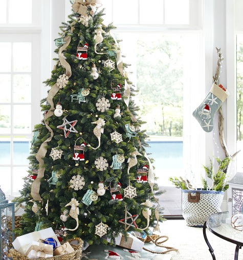 Sea and Beach Inspired Coastal Christmas Decor Collections .