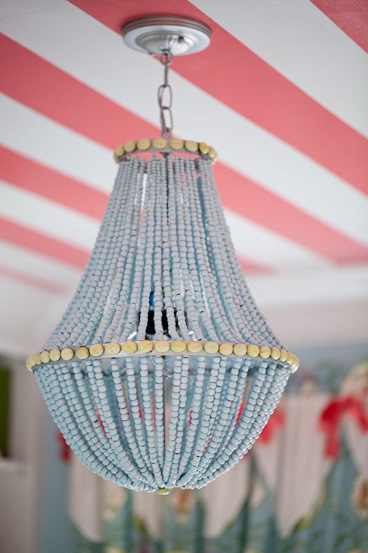 Upcycle a Plain Chandelier into a Beaded Showpiece | Wood bead .