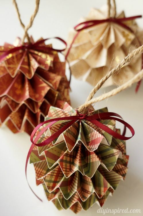 DIY Paper Christmas Ornaments | Paper christmas ornaments .