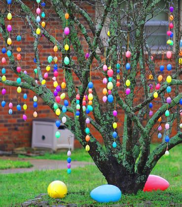 Easter Egg tree | Diy easter decorations, Easter decorations .