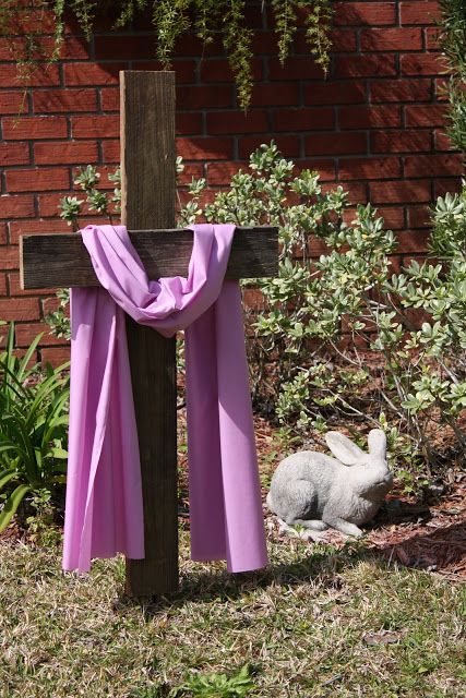 DIY Easter Cross | Easter outdoor, Easter decorations outdoor .