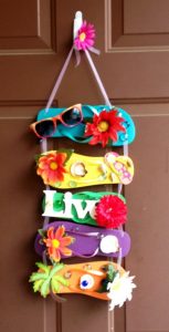 Flip Flop Wreath Live by AuntEllenGifts on Etsy | Flip flop .