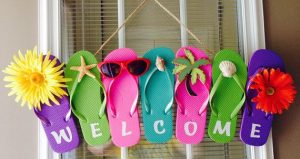 Flip Flop Wreath Beach Wreath Summer Wreath Welcome Wreath Fun .