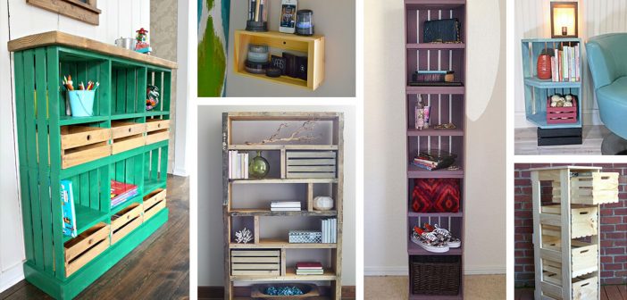 13 Best Creative DIY Wood Crate Shelf Ideas and Designs for 20