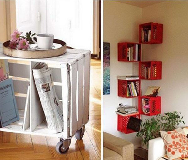 DIY Ideas With Milk Crates or Wooden
Crates