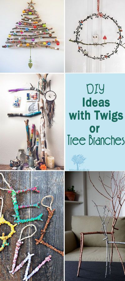 DIY Ideas with Twigs or Tree Branches. Lots of great ideas and .