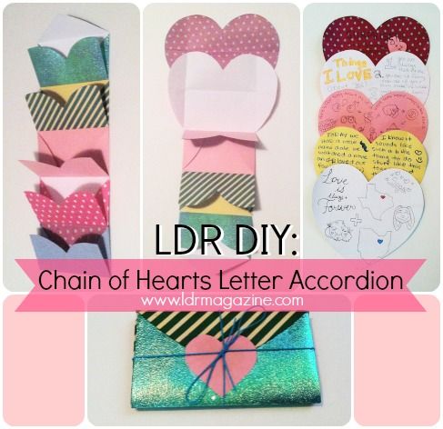 LDR DIY: Chain of Hearts Letter Accordion | Long distance .