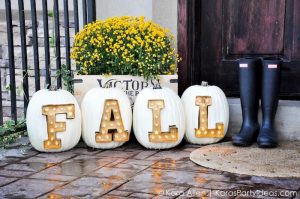 Kara's Party Ideas DIY Marquee Light Fall + Halloween Letter .