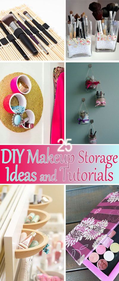 25 DIY Makeup Storage Ideas and Tutorials | Diy makeup storage .
