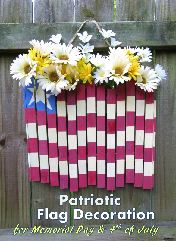 DIY Craft Tutorial: Patriotic Flag Decoration for Memorial Day or .