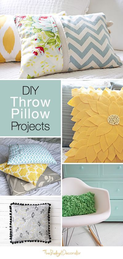 DIY Throw Pillow Projects | Diy throw pillows, Diy pillows, Pillow .
