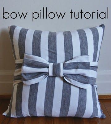 15+ Great Ideas for DIY Throw Pillows | Bow pillows, Diy throw .