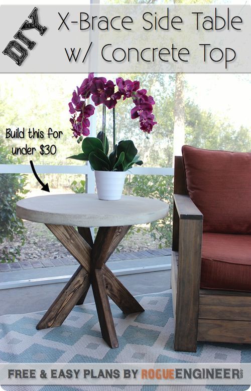40+ Awesome DIY Side Table Ideas for Outdoors and Indoors .