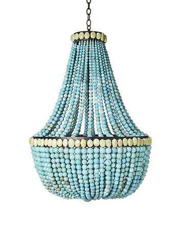 Beautiful turquoise chandelier. This photo is of the inspiration .