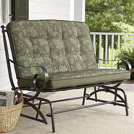 Jaclyn Smith Cora Cushion Double Glider- Green - Limited .