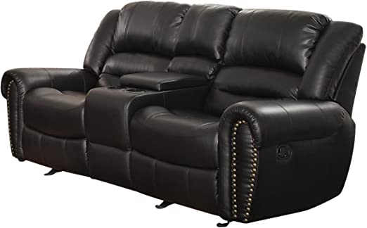 Amazon.com: Homelegance Center Hill 83" Bonded Leather Double .