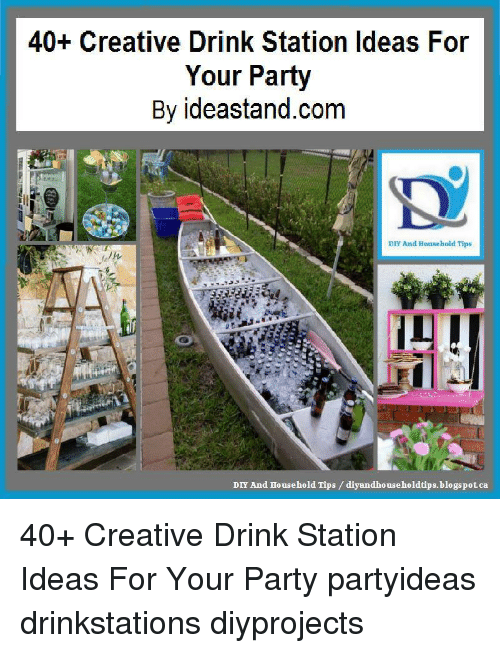 40+ Creative Drink Station Ideas for Your Party by Ideastandcom .