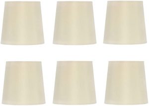 Upgradelights Set of 6 Silk Chandelier Lamp Shades 5 Inch Euro .