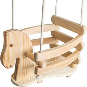 Amazon.com: Wooden Horse Toddler Swing Set - Baby Swing Outdoor .