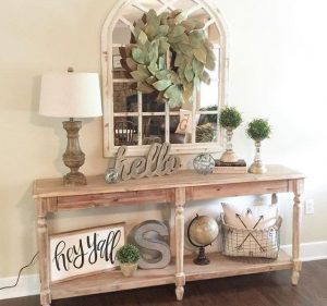 Image result for farmhouse console table decor | Farm house living .