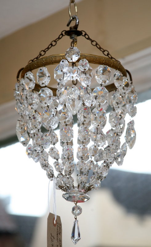 Antiques Atlas - Edwardian Bag Chandelier With Swa