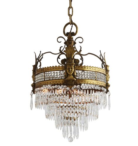 Egyptian Revival Crystal Chandelier | Victorian lighting, Art deco .