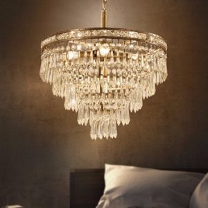 Egypt Crystal Pendant Copper Light Round Chandelier Modern For .