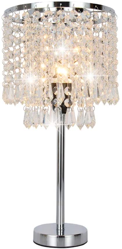 Elegant Decorative Crystal Table Lamps, Modern Desk Lamp with .
