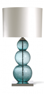 InStyle-Decor.com Designer Crackled Blue Art Glass Table Lamp .