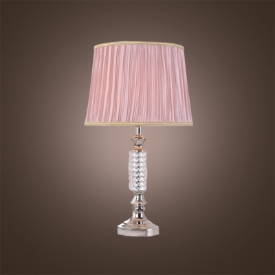 Elegant Pink Pleated Fabric Shade Table Lamp Makes Great .