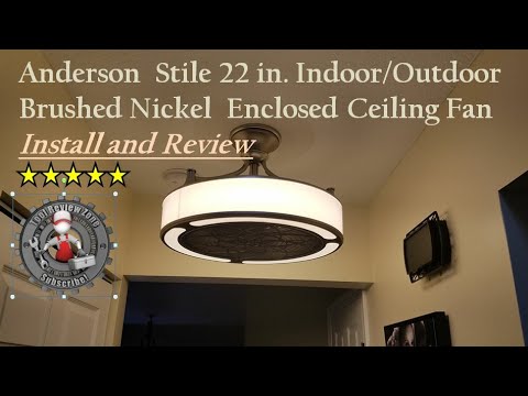Stile Anderson 22 in. Enclosed Ceiling Fan install and review .