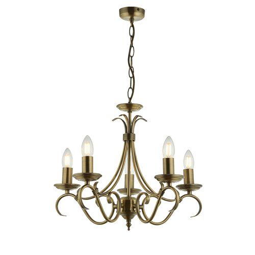 Marlow Home Co. Georgiana 5-Light Candle Style Chandelier .