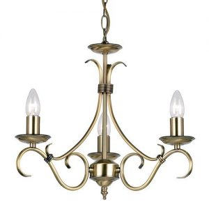 Bernice 3-Light Candle Style Chandelier Endon Lighting Finish .