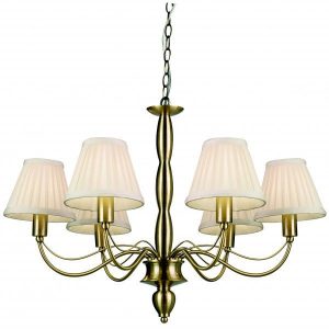 Endon Lighting Charleston 6 Light Chandelier Fitting in Antique .