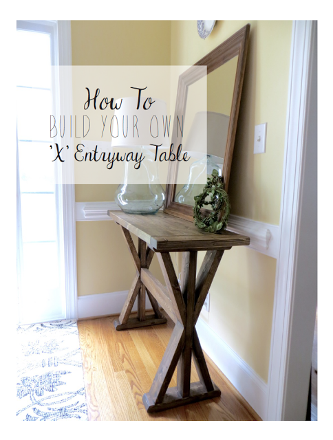 The Project Lady: DIY Tutorial for Building an 'X' Entryway Table .