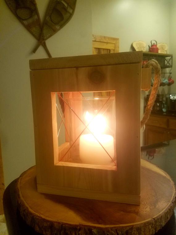 Cedar Candle Lantern Indoor Lantern Outdoor Lantern | Et