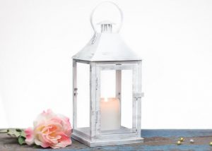 White Silver Lanterns for wedding aisle walkways Outdoor | Et