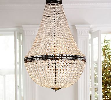 Mia Faceted-Crystal Extra Large Chandelier | Large chandeliers .