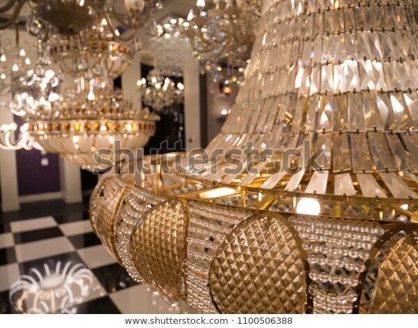 Extra Large Crystal Chandelier Luxury Stock Photo (Edit Now .