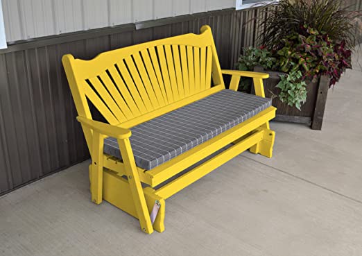 Amazon.com: Yellow Porch Glider Bench 5' Patio Gliding Benches .
